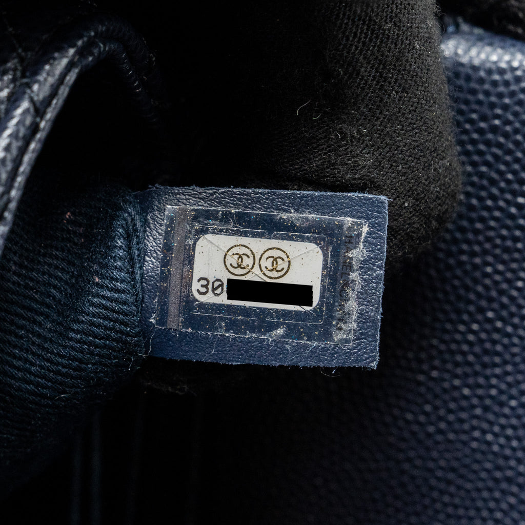 Chanel Small Coco Handle Bag Caviar Navy L