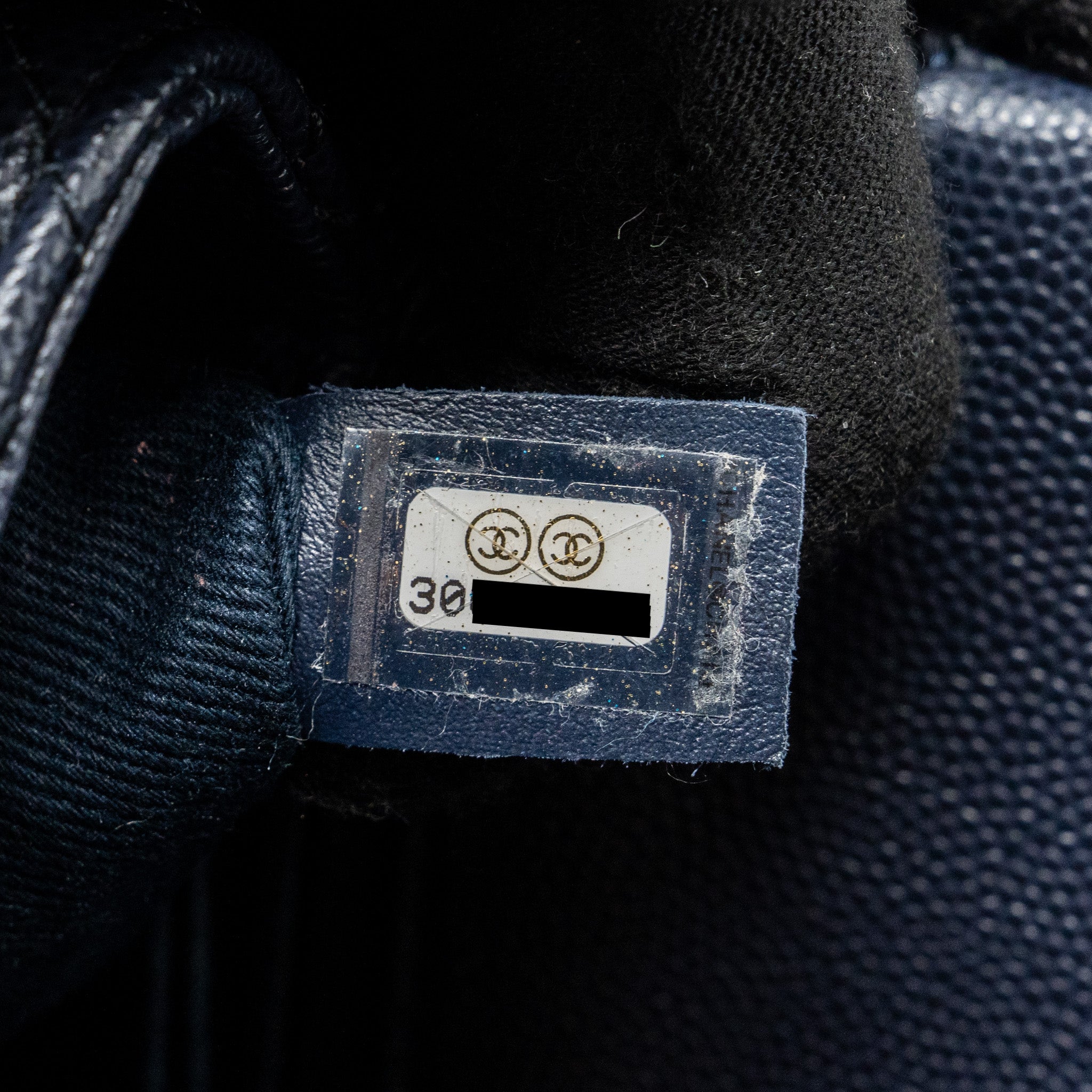 Chanel Small Coco Handle Bag Caviar Navy L