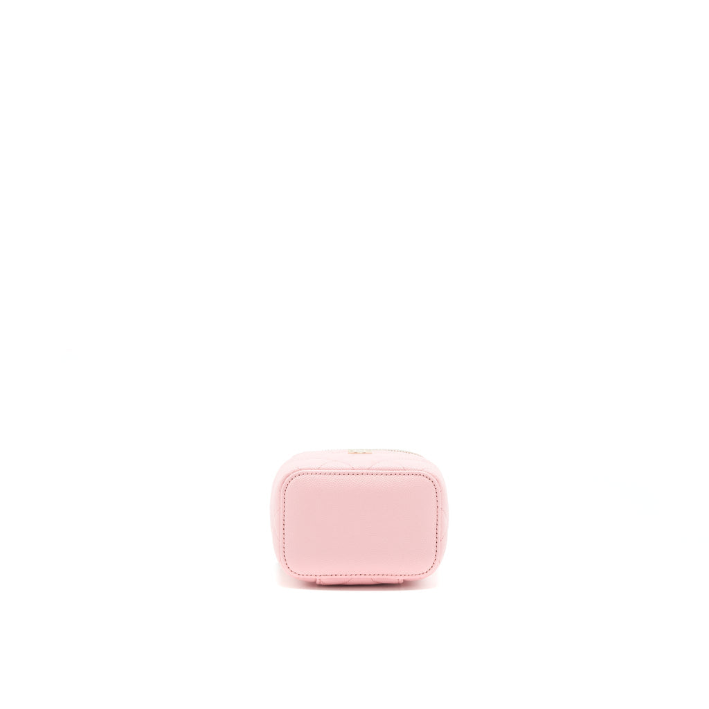 Chanel 22C Mini Vanity With Chain Caviar Pink L