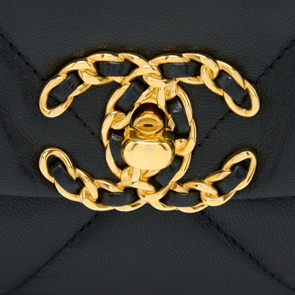 Chanel Small 19 Bag Goatskin Black
