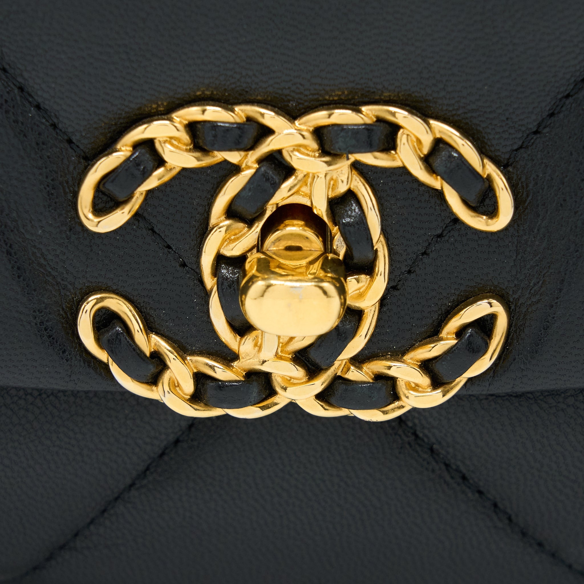Chanel Small 19 Bag Goatskin Black