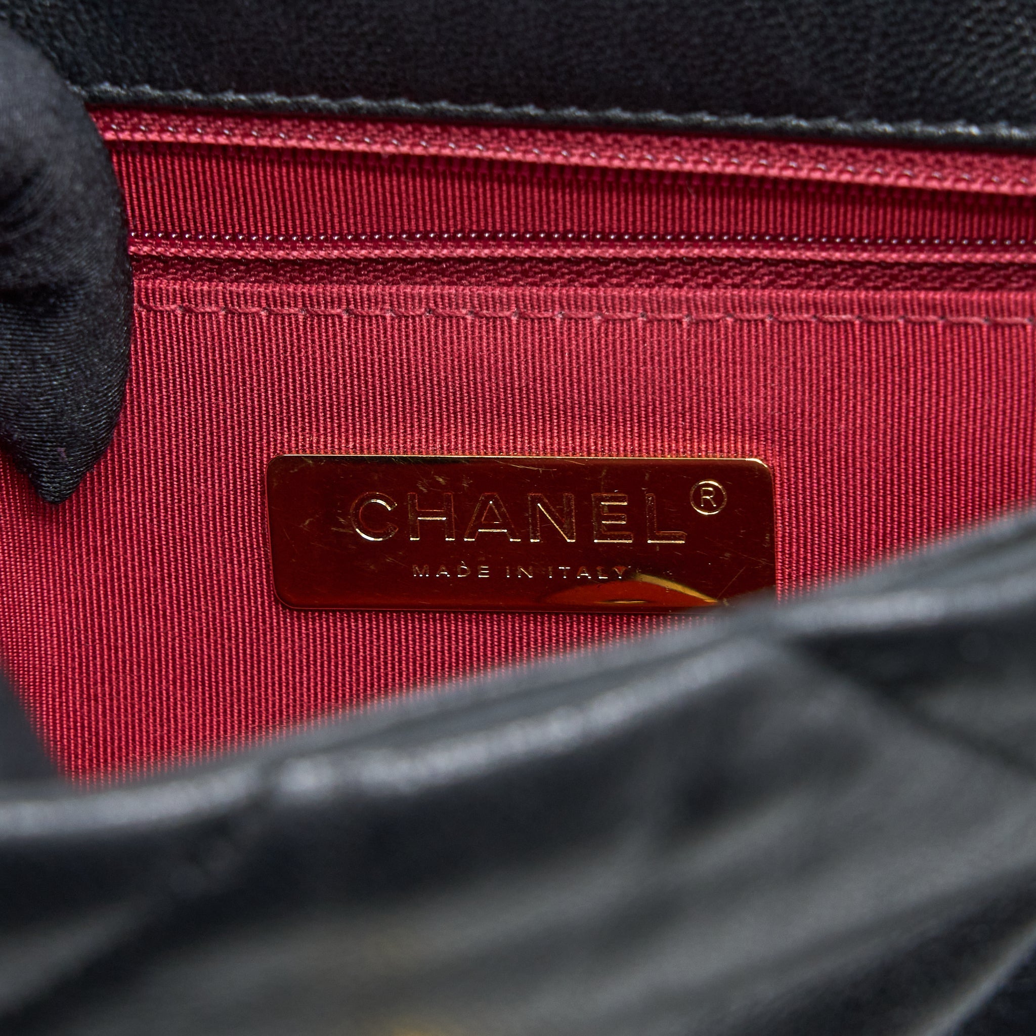 Chanel Small 19 Bag Goatskin Black