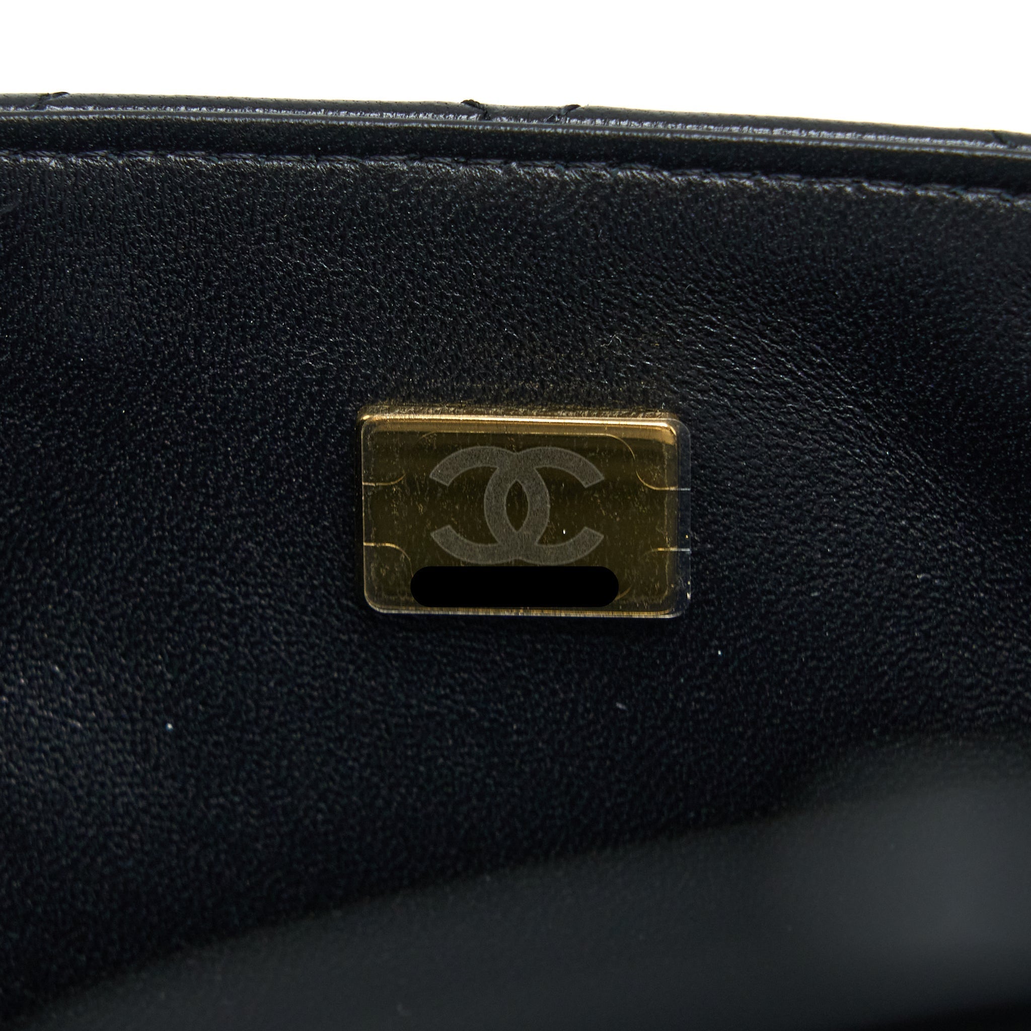Chanel Mini Square Flap Bag Lambskin Black L (Microchip)
