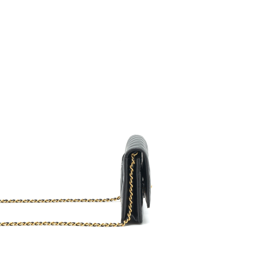Chanel Pearl Crush Wallet on Chain Lambskin black