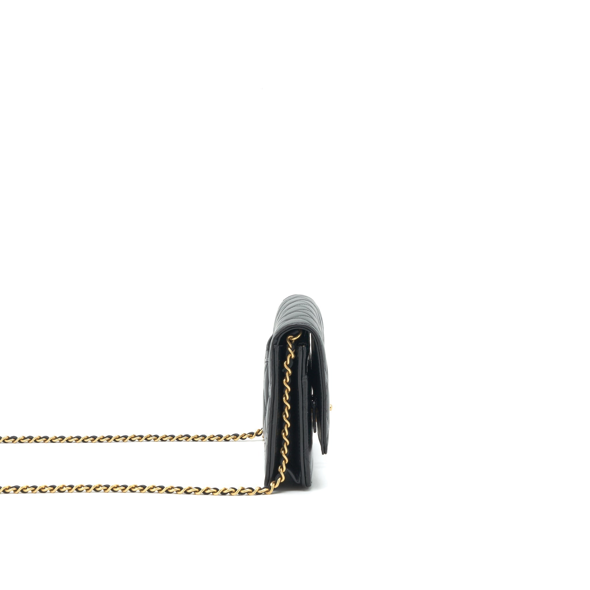 Chanel Pearl Crush Wallet on Chain Lambskin black