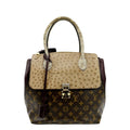 LOUIS VUITTON Majestueux Monogram Canvas Exotic Tote Bag Brown