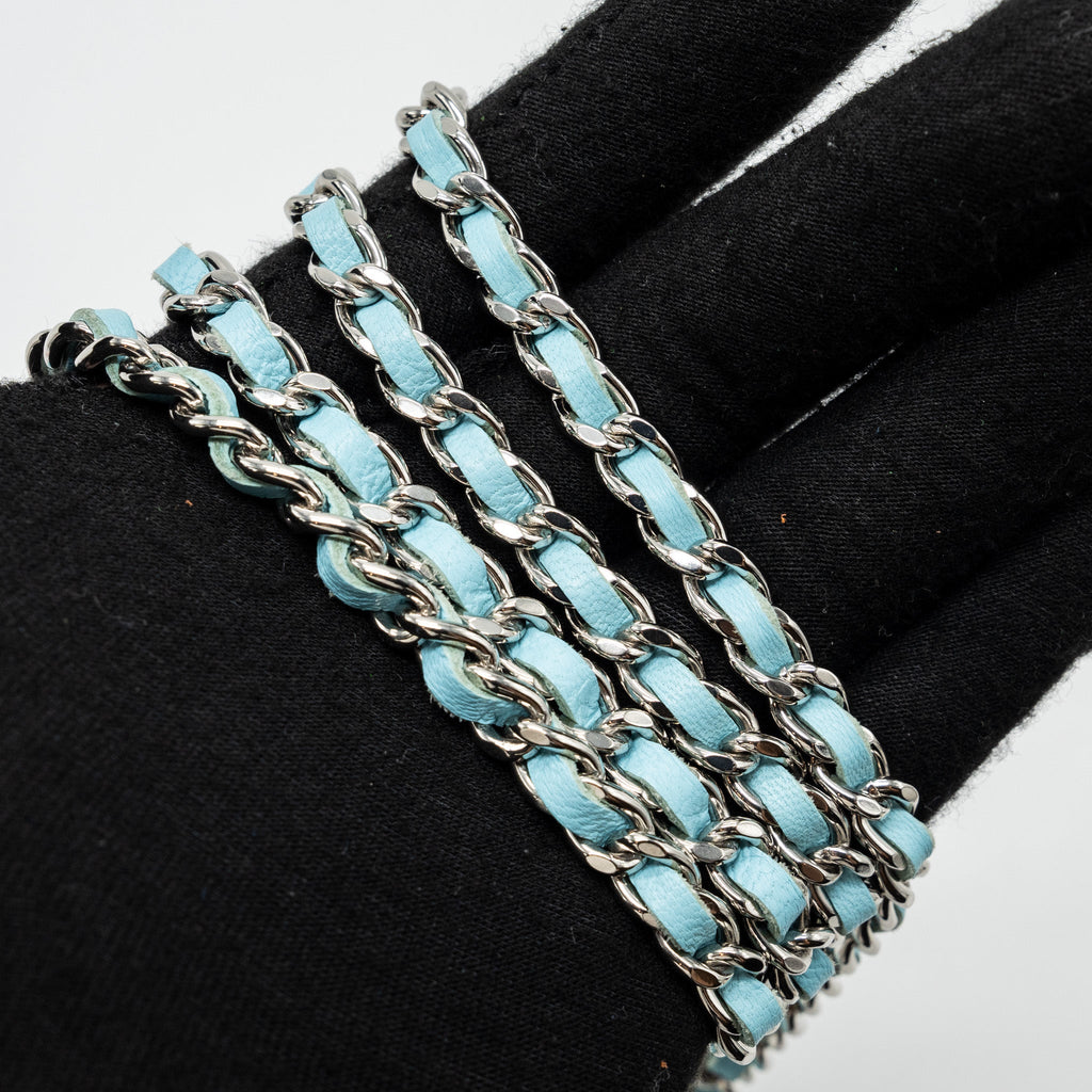 Chanel Classic Wallet On Chain Lambskin Light Blue