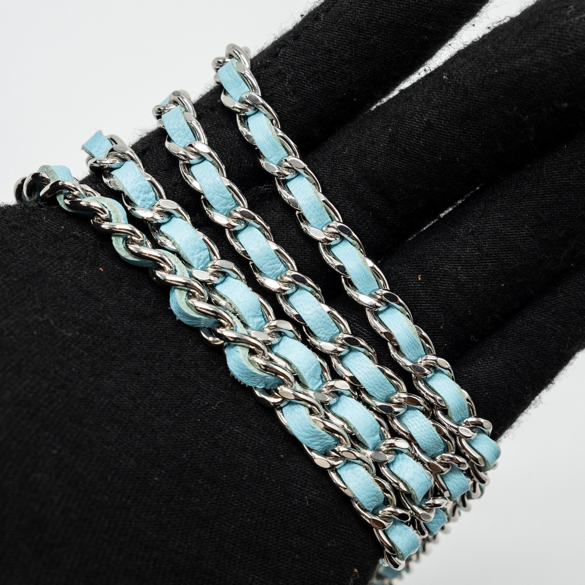 Chanel Classic Wallet On Chain Lambskin Light Blue