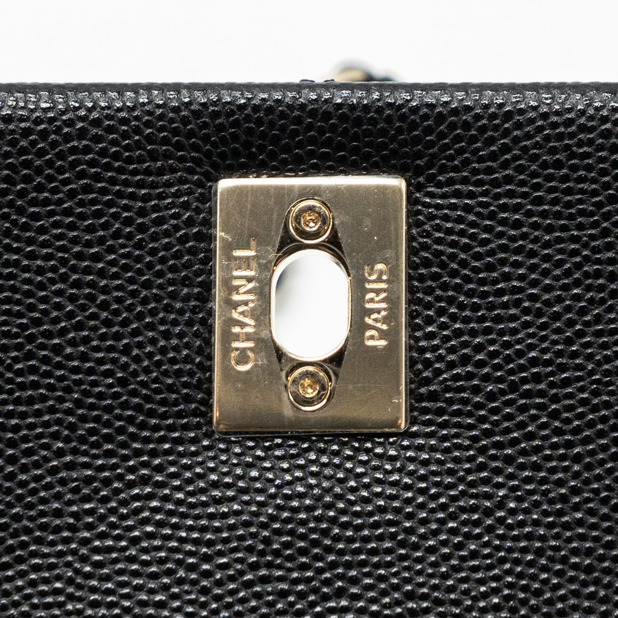 Chanel Small Coco Handle Caviar Black L