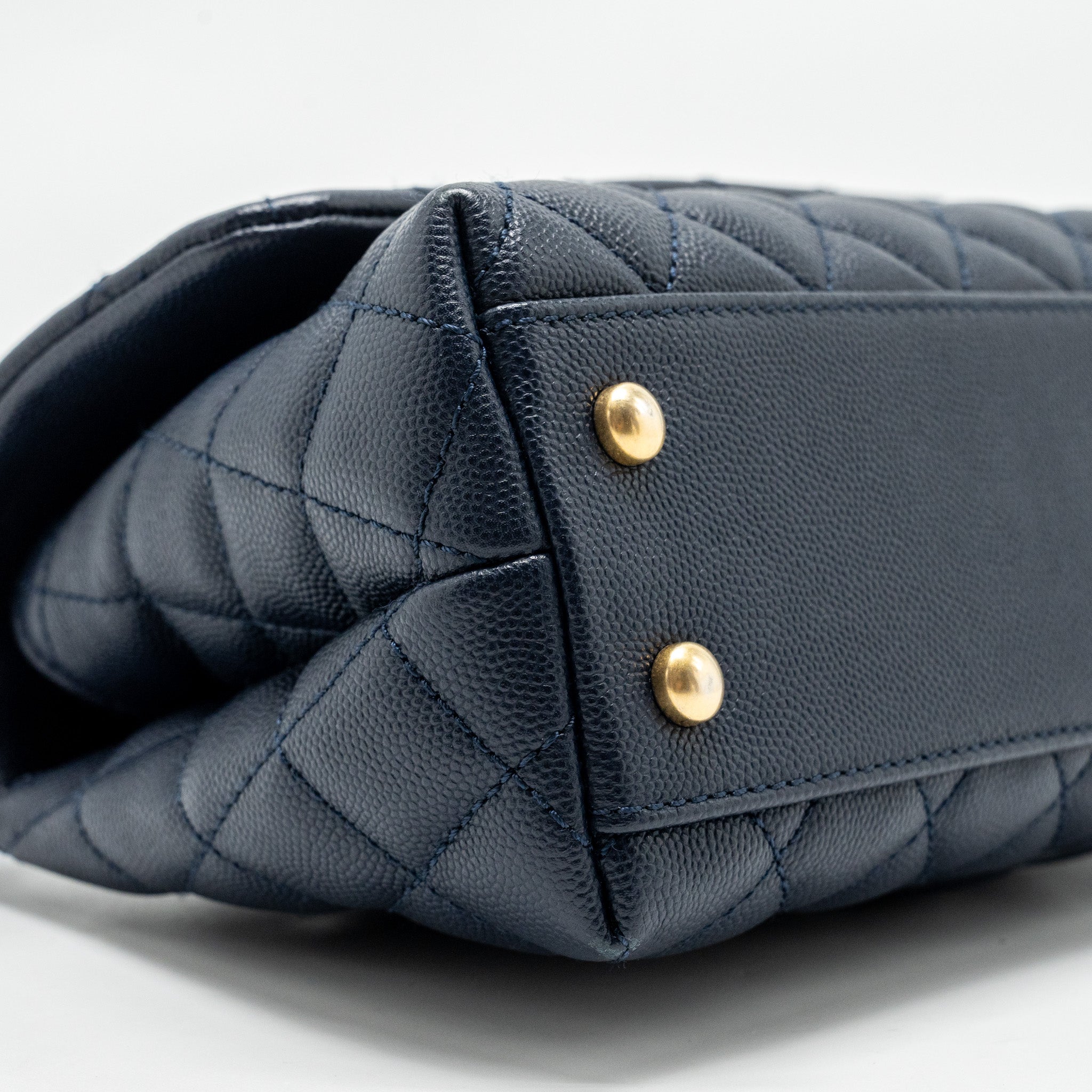Chanel Small Coco Handle Caviar Navy