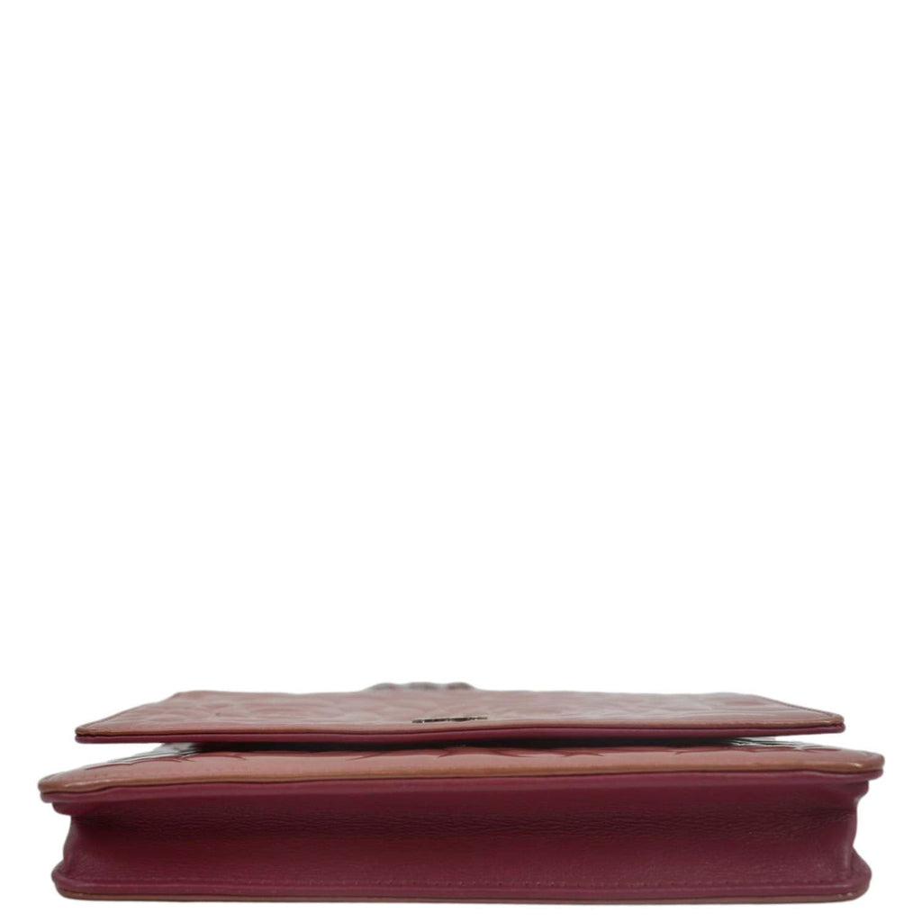 CHANEL Camellia Wallet On Chain Leather Crossbody Bag Pink