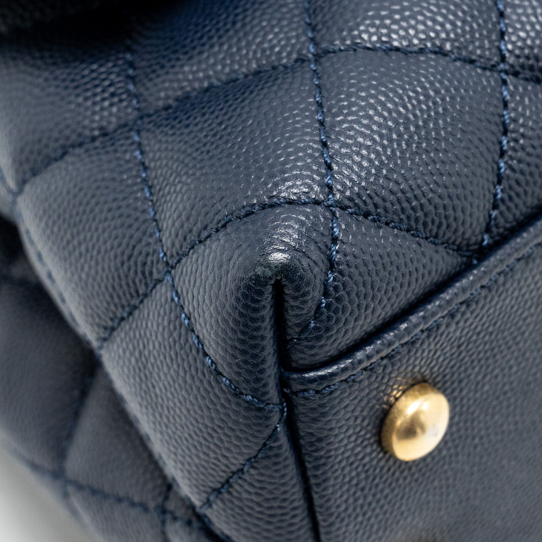 Chanel Small Coco Handle Caviar Navy
