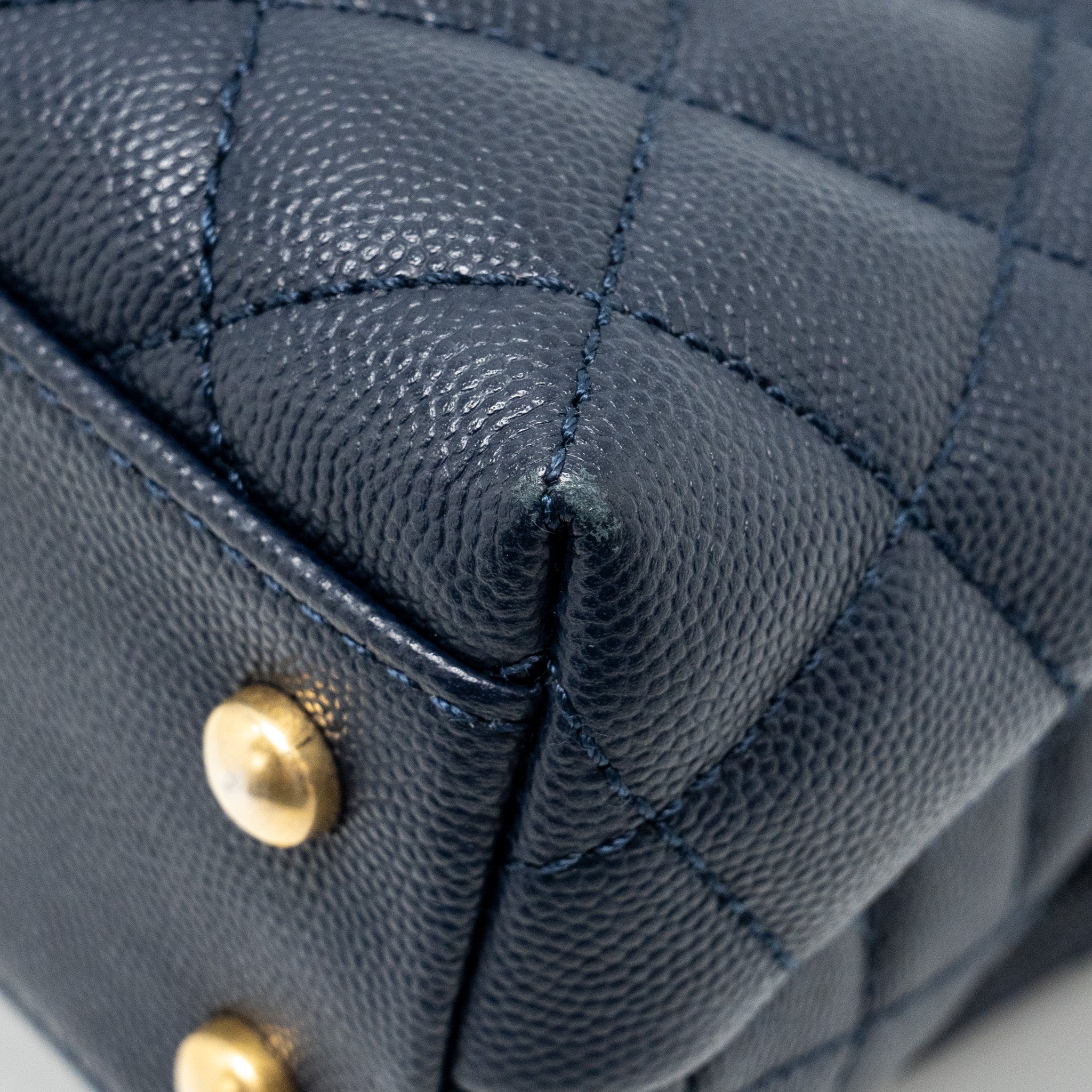 Chanel Small Coco Handle Caviar Navy