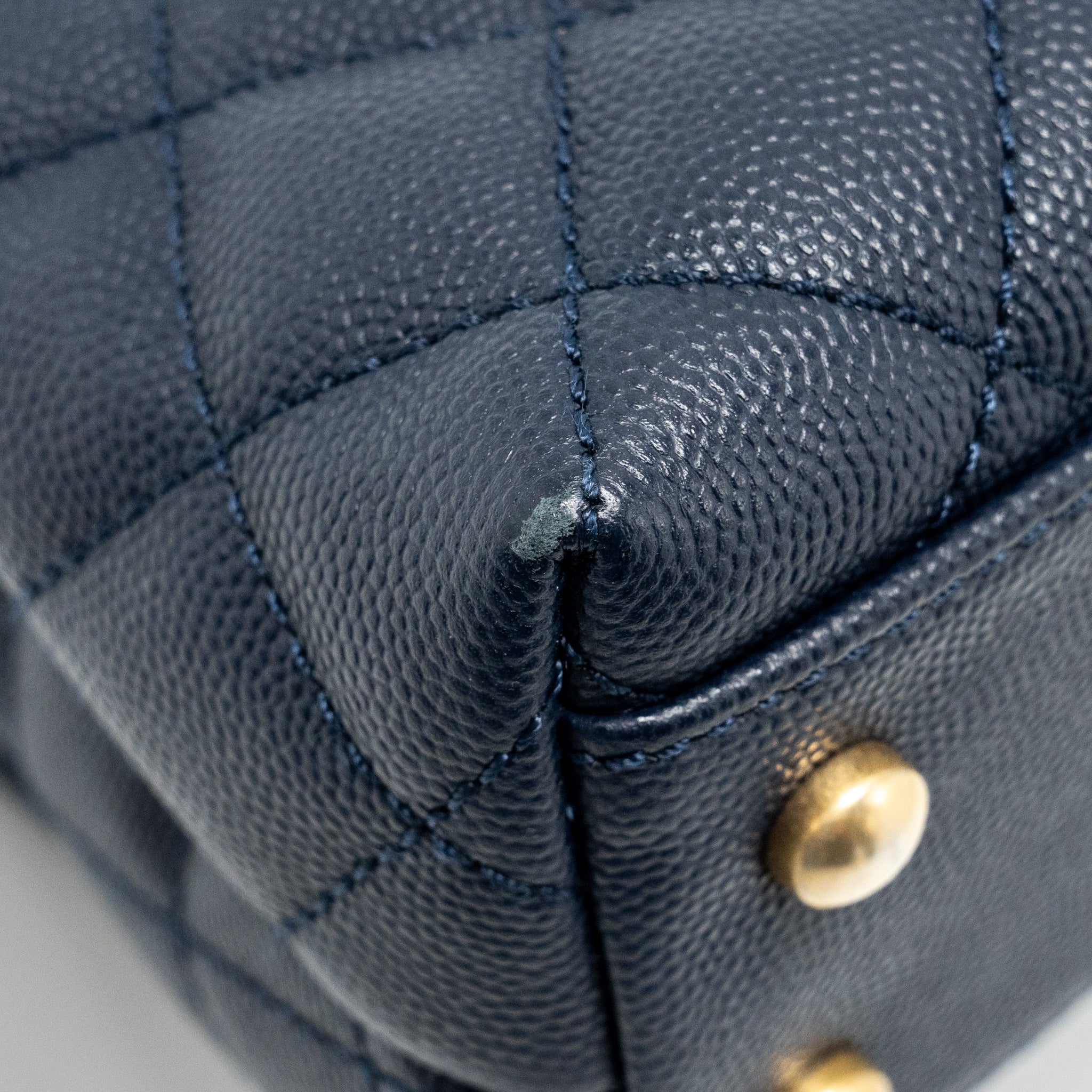 Chanel Small Coco Handle Caviar Navy