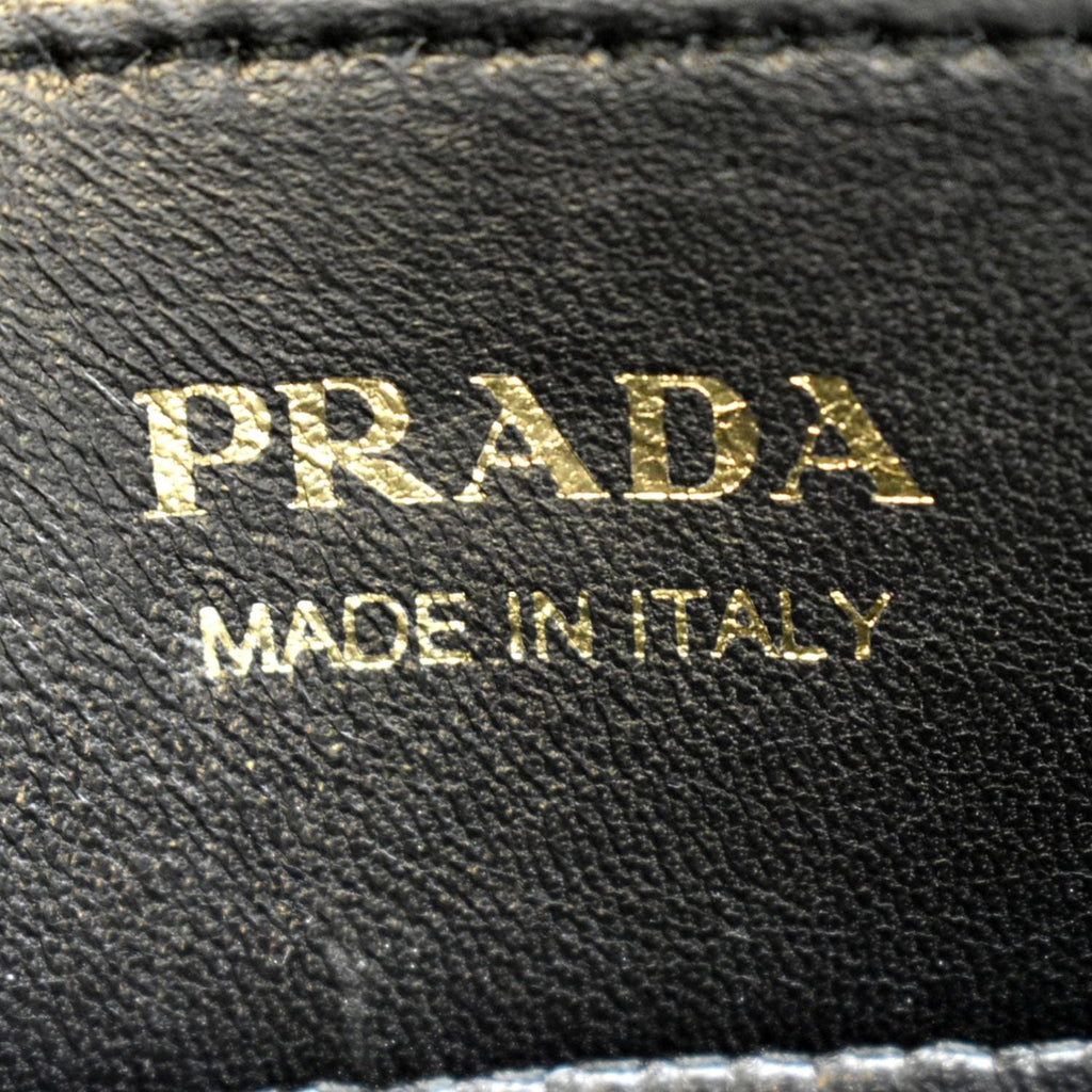 PRADA Double Handle Saffiano Leather Tote Bag Grey