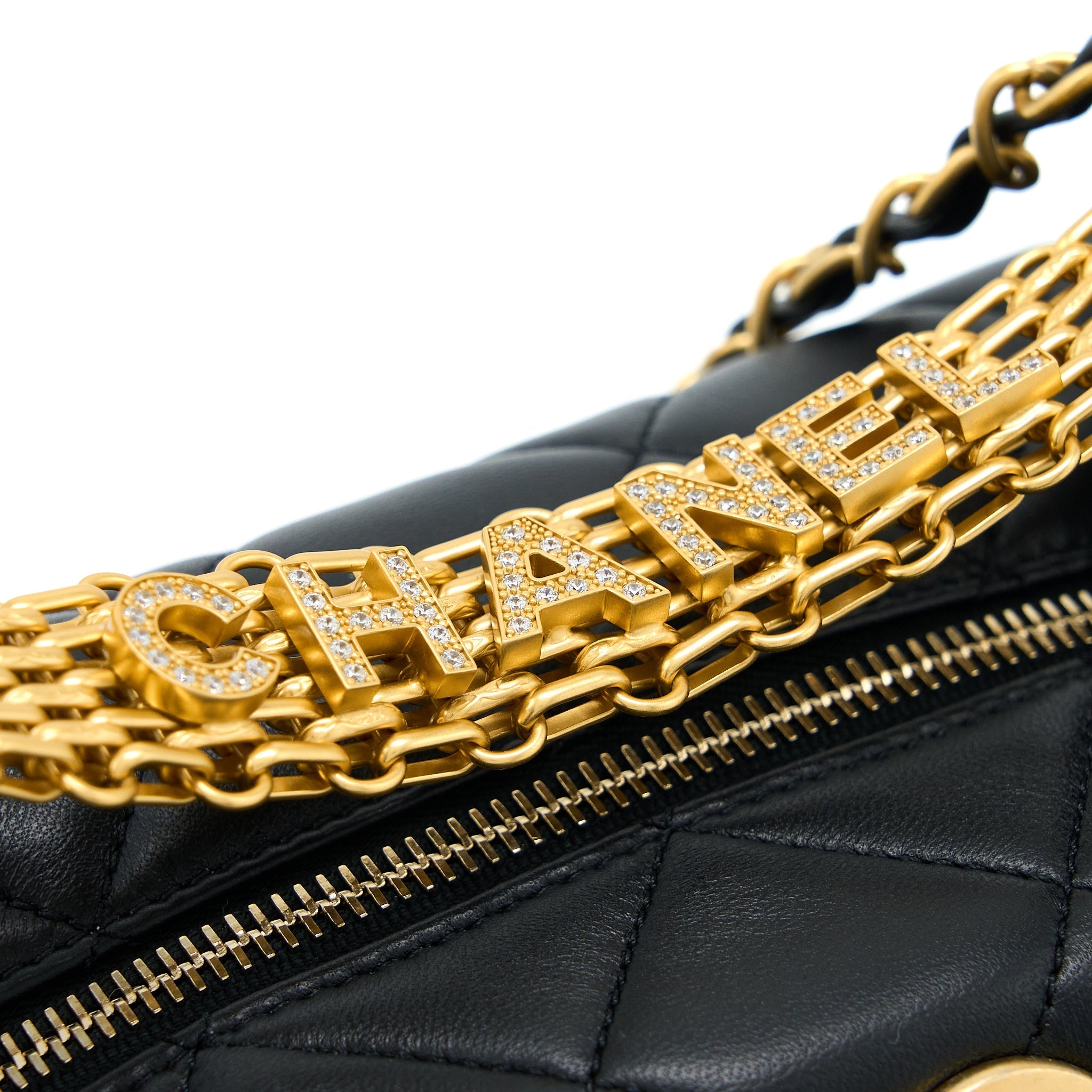 Chanel 22S Detail Handle Hobo Crossbody Bag Lambskin Black (Microchip)