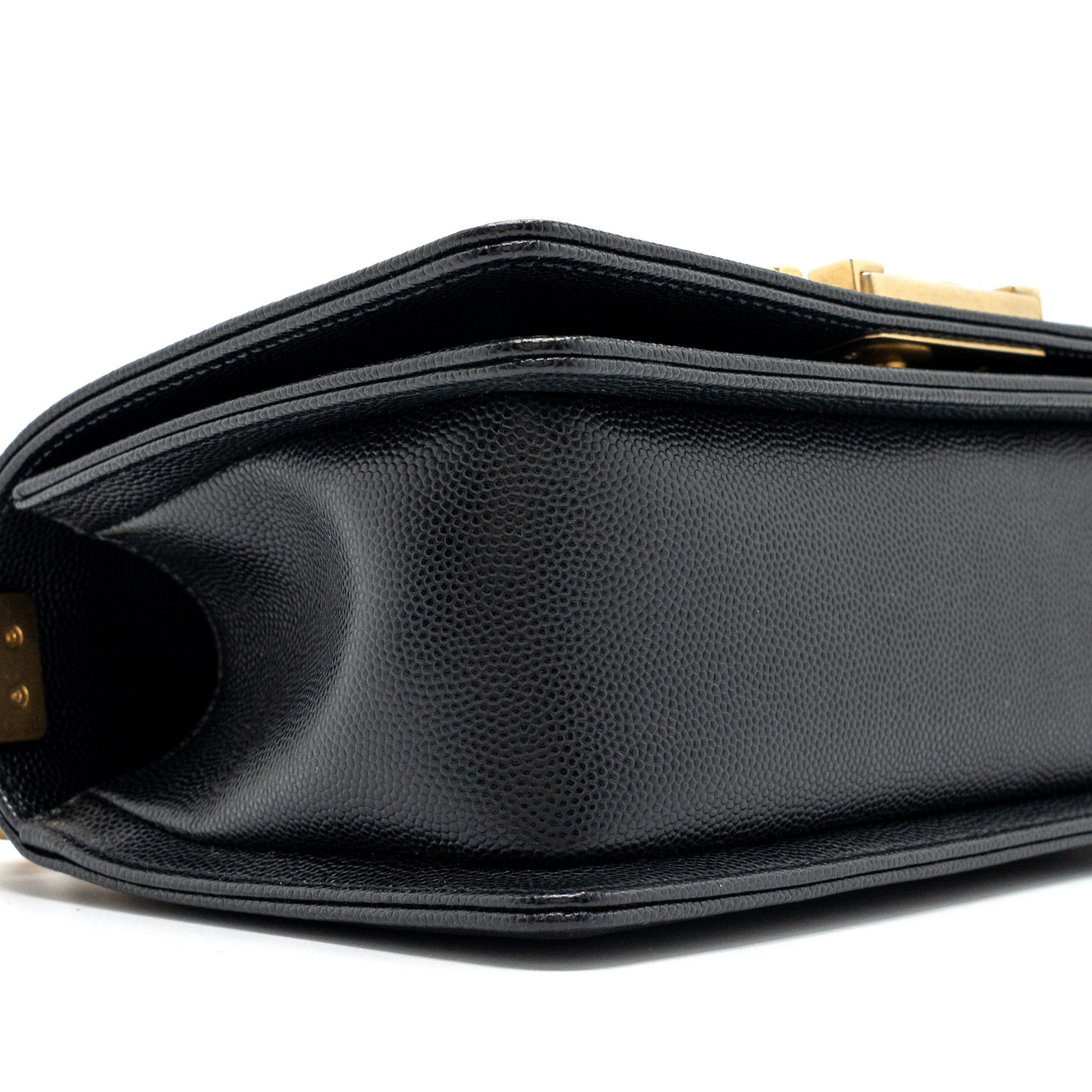 Chanel Small Boy Bag Caviar Black  (Microchip)