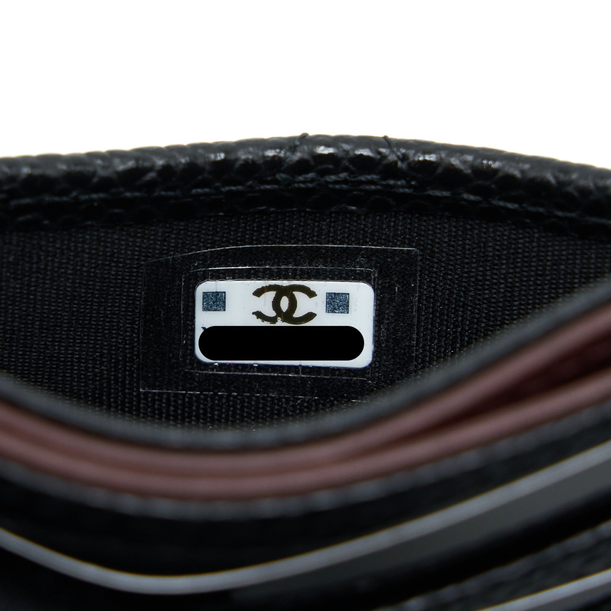 Chanel Classic Card Holder Caviar Black  (Microchip)