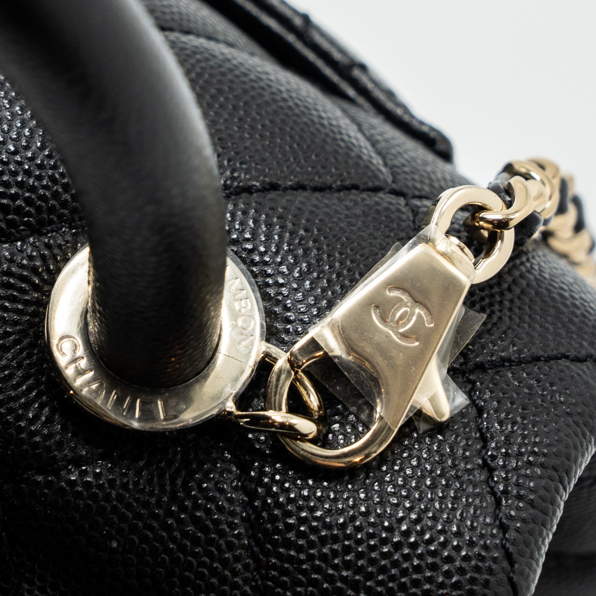 Chanel Small Coco Handle Caviar Black L