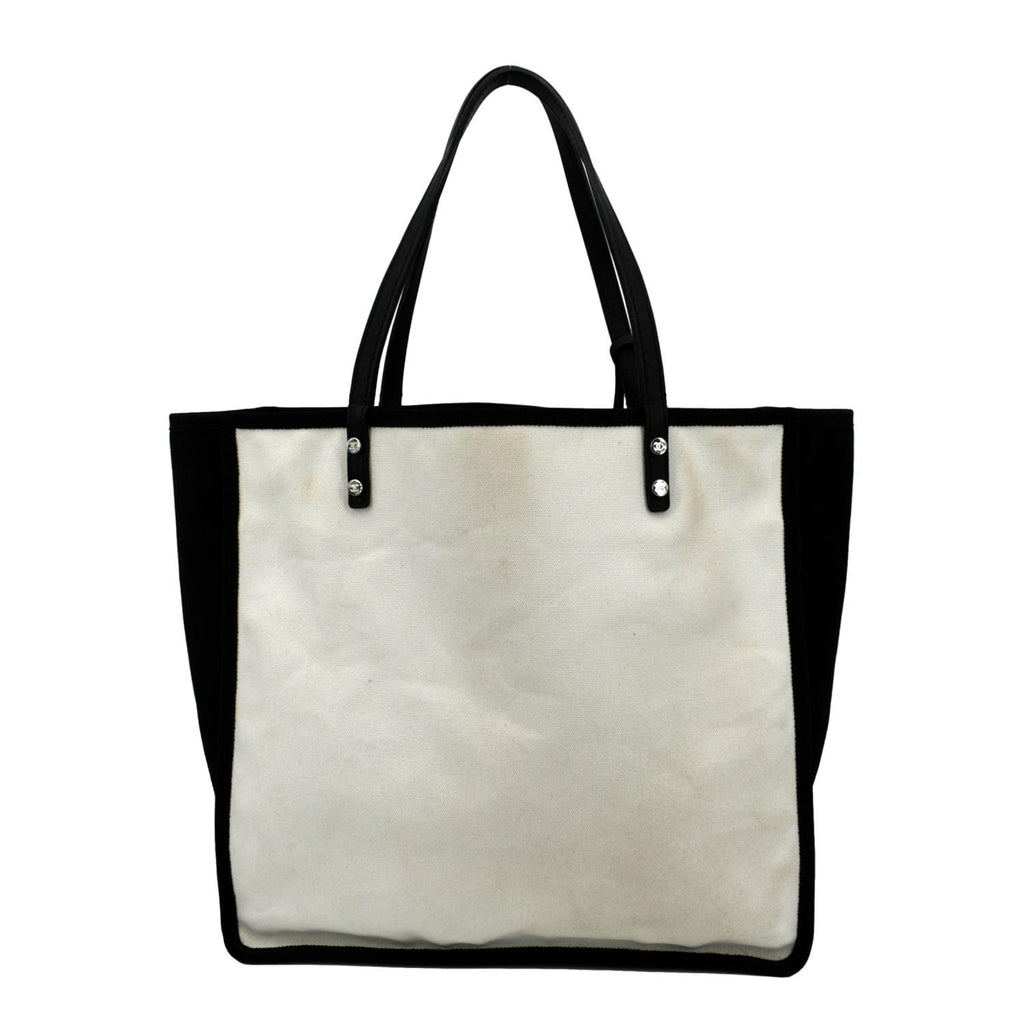 CHANEL 5 x 5 Canvas Tote Bag Ivory