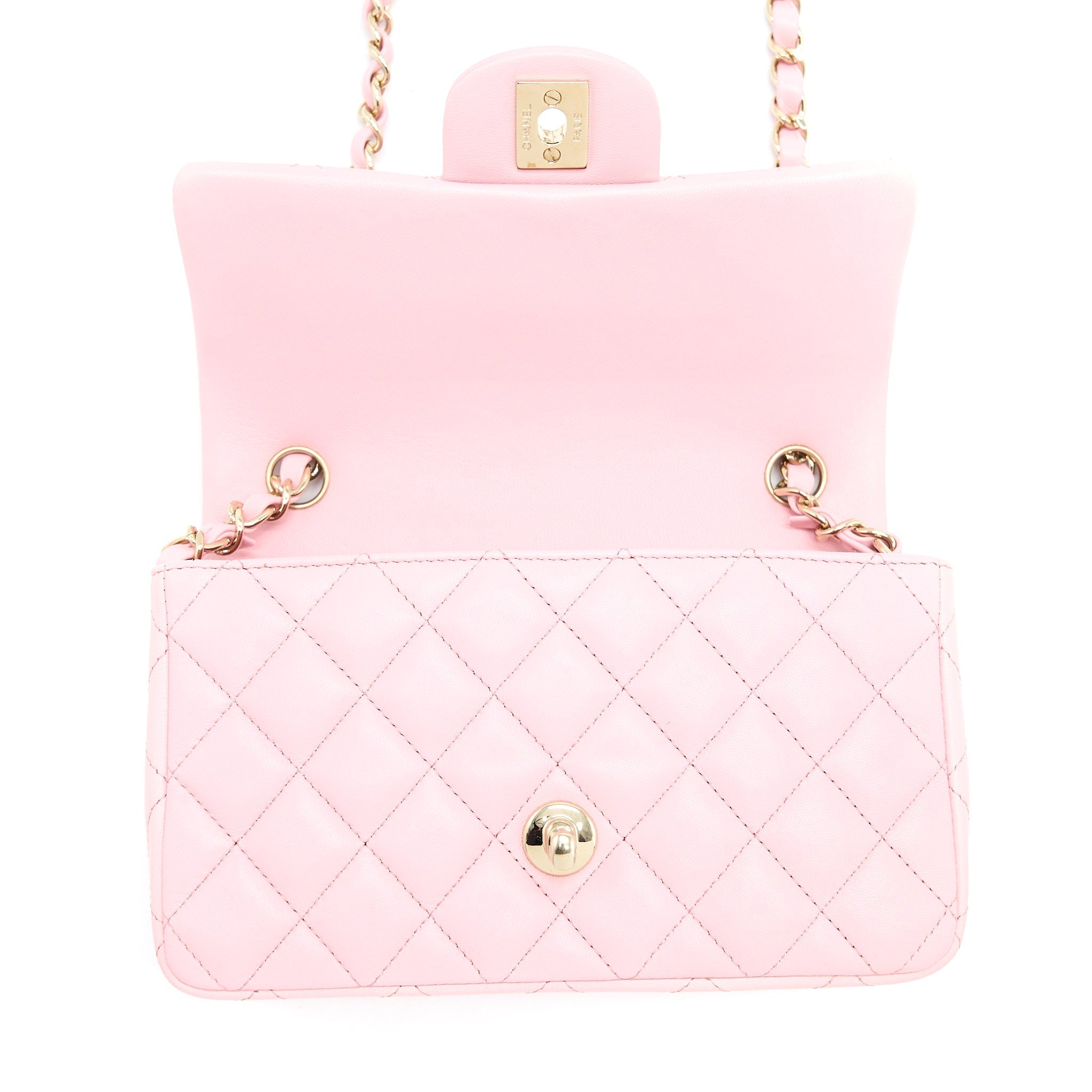 Chanel 21s Mini Rectangular Flap Bag Lambskin Pink L