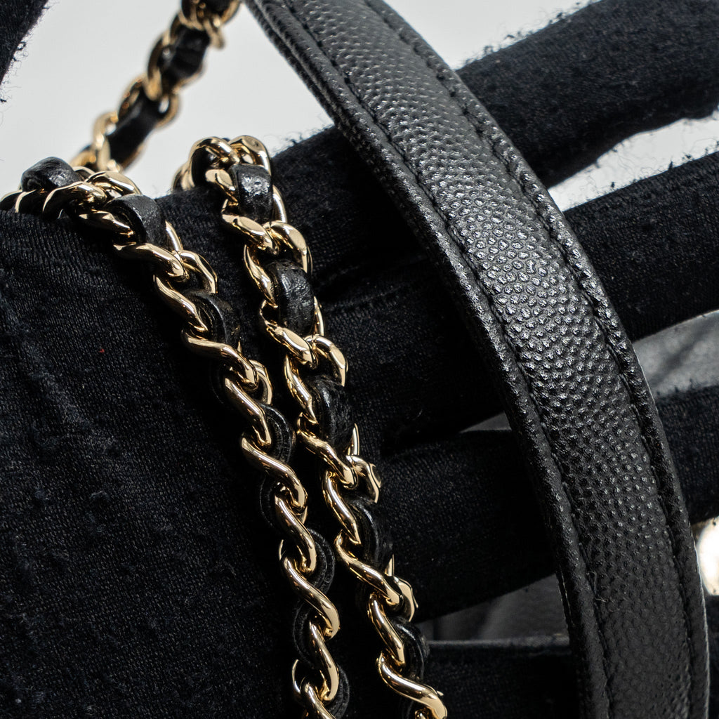 Chanel Small Coco Handle Caviar Black L
