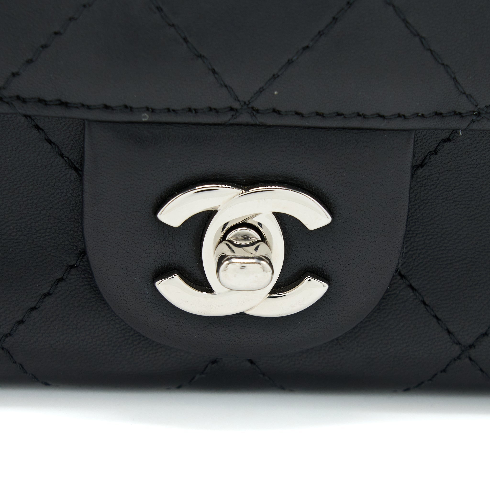 Chanel Quilted Flap Bag Lambskin Black