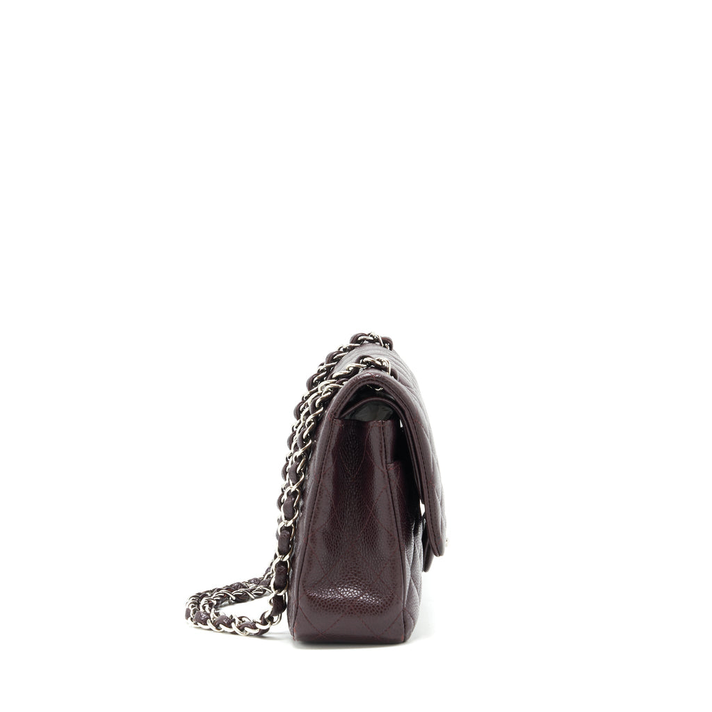 Chanel Medium Classic double Flap bag Caviar Burgundy