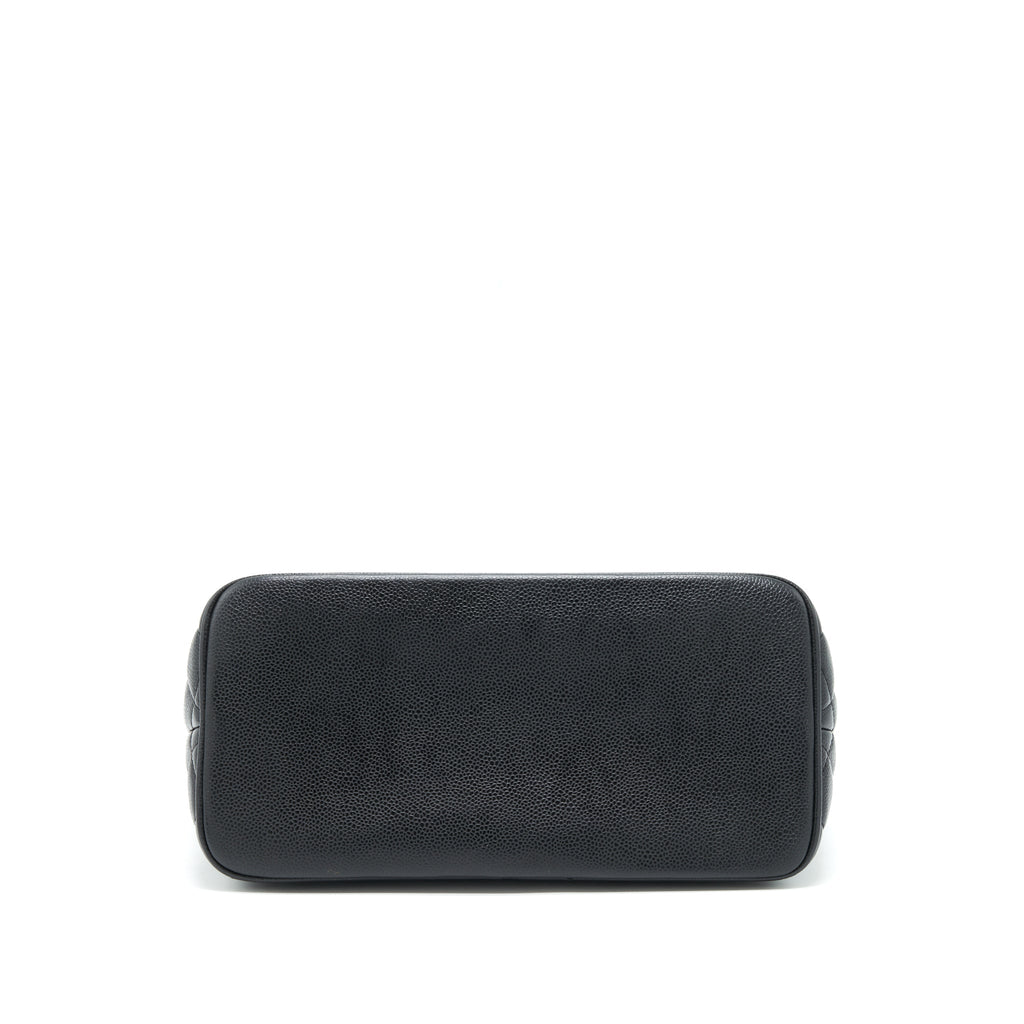 Chanel Vintage Medallion Tote Bag Caviar Black