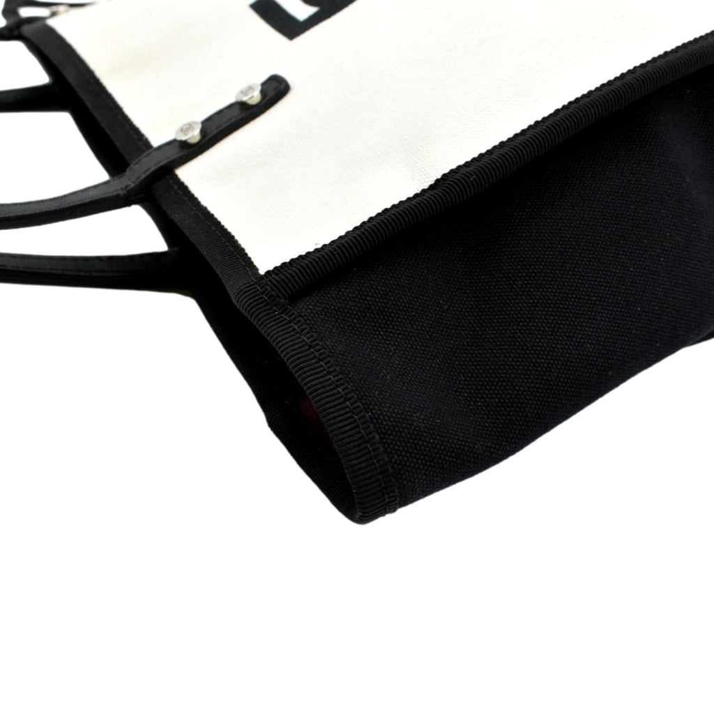 CHANEL 5 x 5 Canvas Tote Bag Ivory
