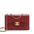 Chanel Vintage Maxi Flap Bag Lambskin Red