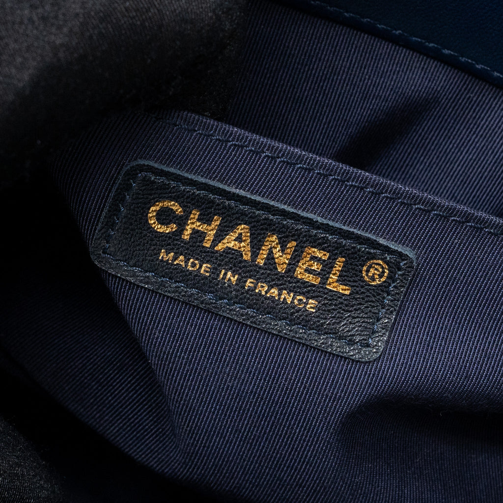 CHANEL MEDIUM BOY BAG lambskin BLUE