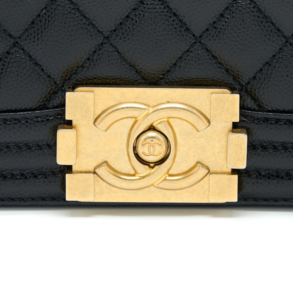 Chanel Small Boy Bag Caviar Black