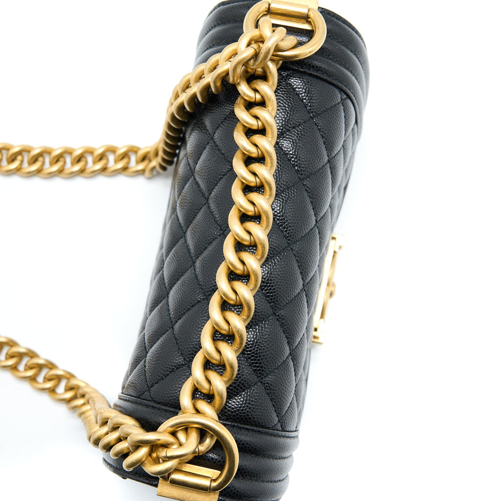 Chanel Small Boy Bag Caviar Black