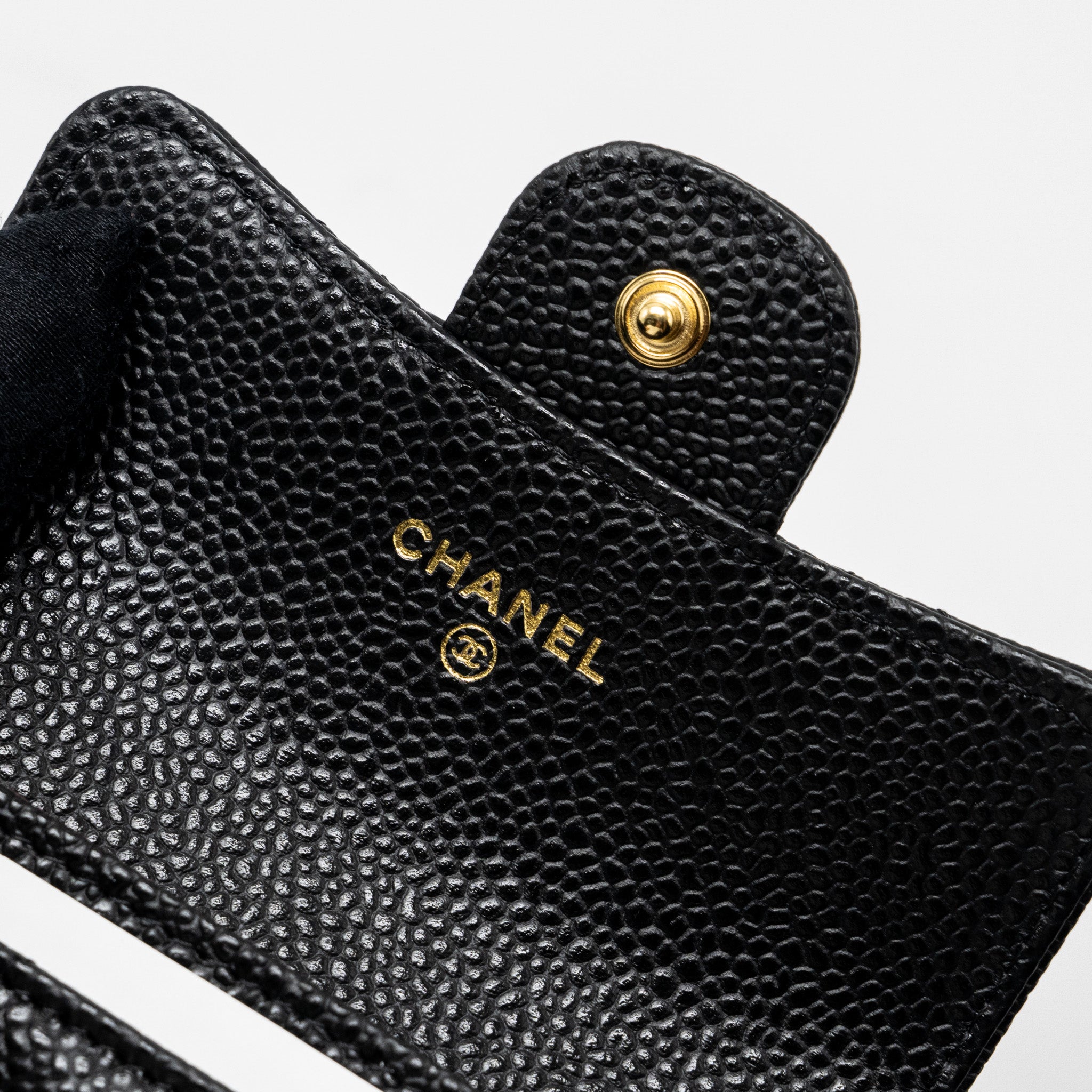 Chanel Classic Flap Card Holder Caviar Black  (Microchip)