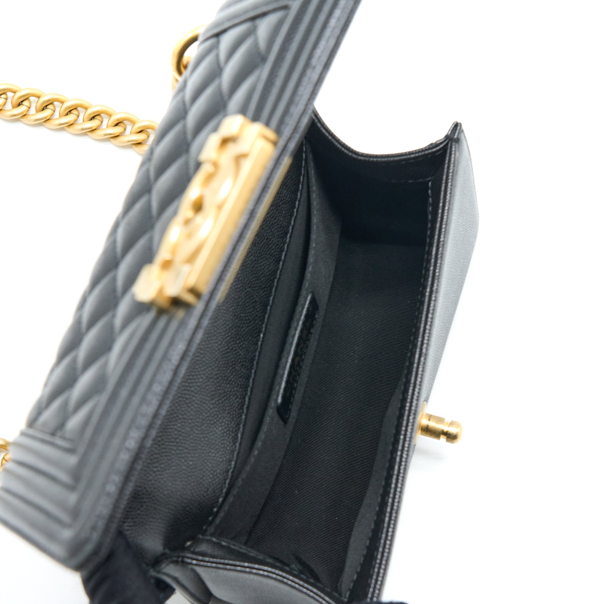 Chanel Small Boy Bag Caviar Black
