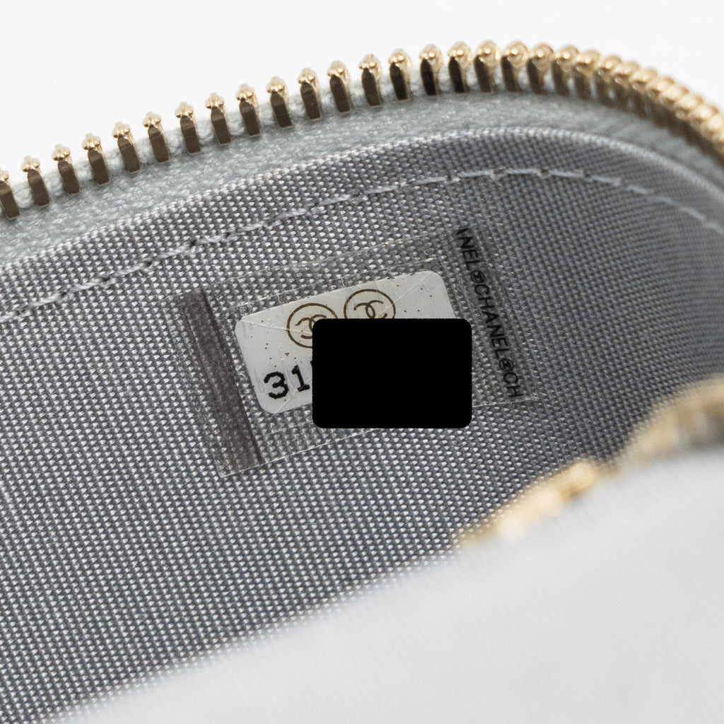 Chanel Top Handle Mini Vanity With Chain Light Grey