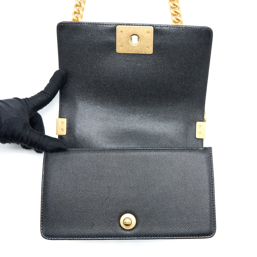 Chanel Small Boy Bag Caviar Black