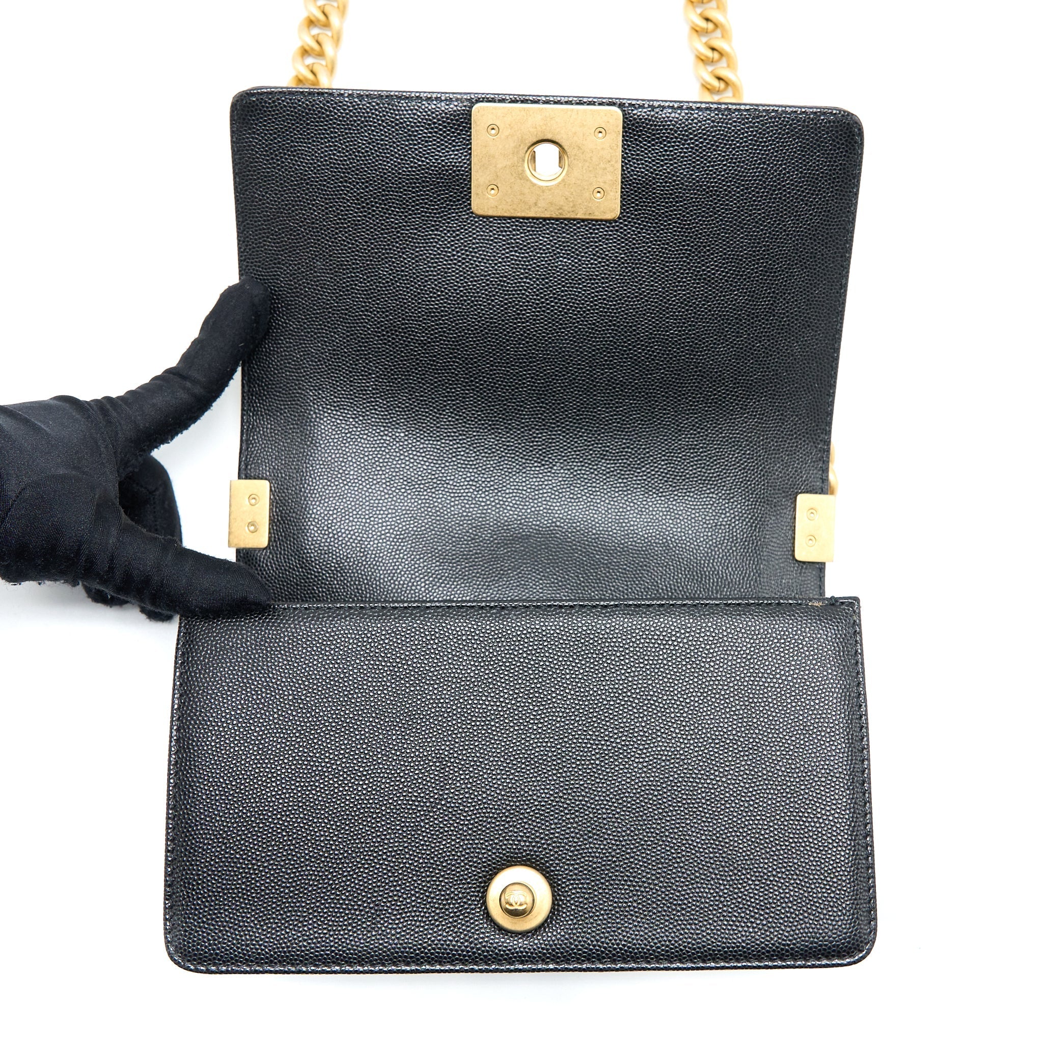 Chanel Small Boy Bag Caviar Black
