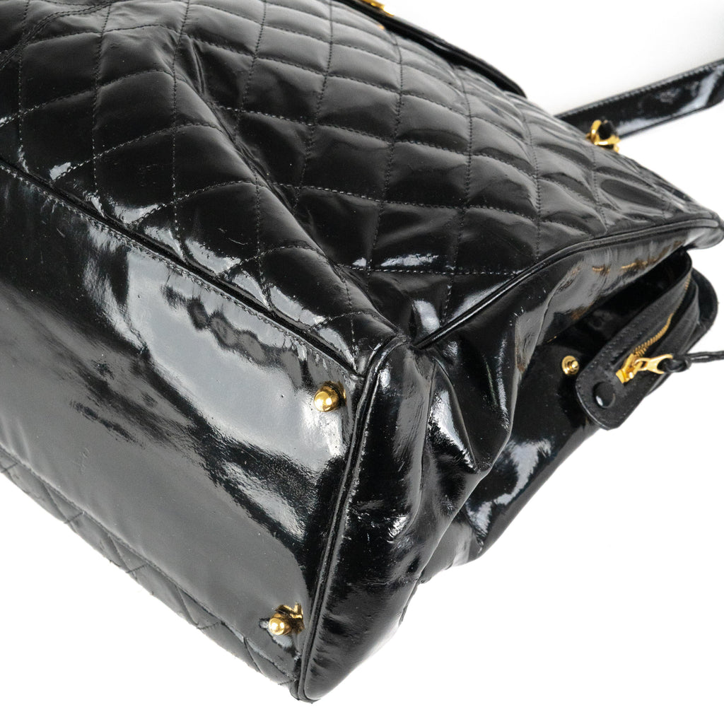 Chanel Supermodel Patent Tote Black