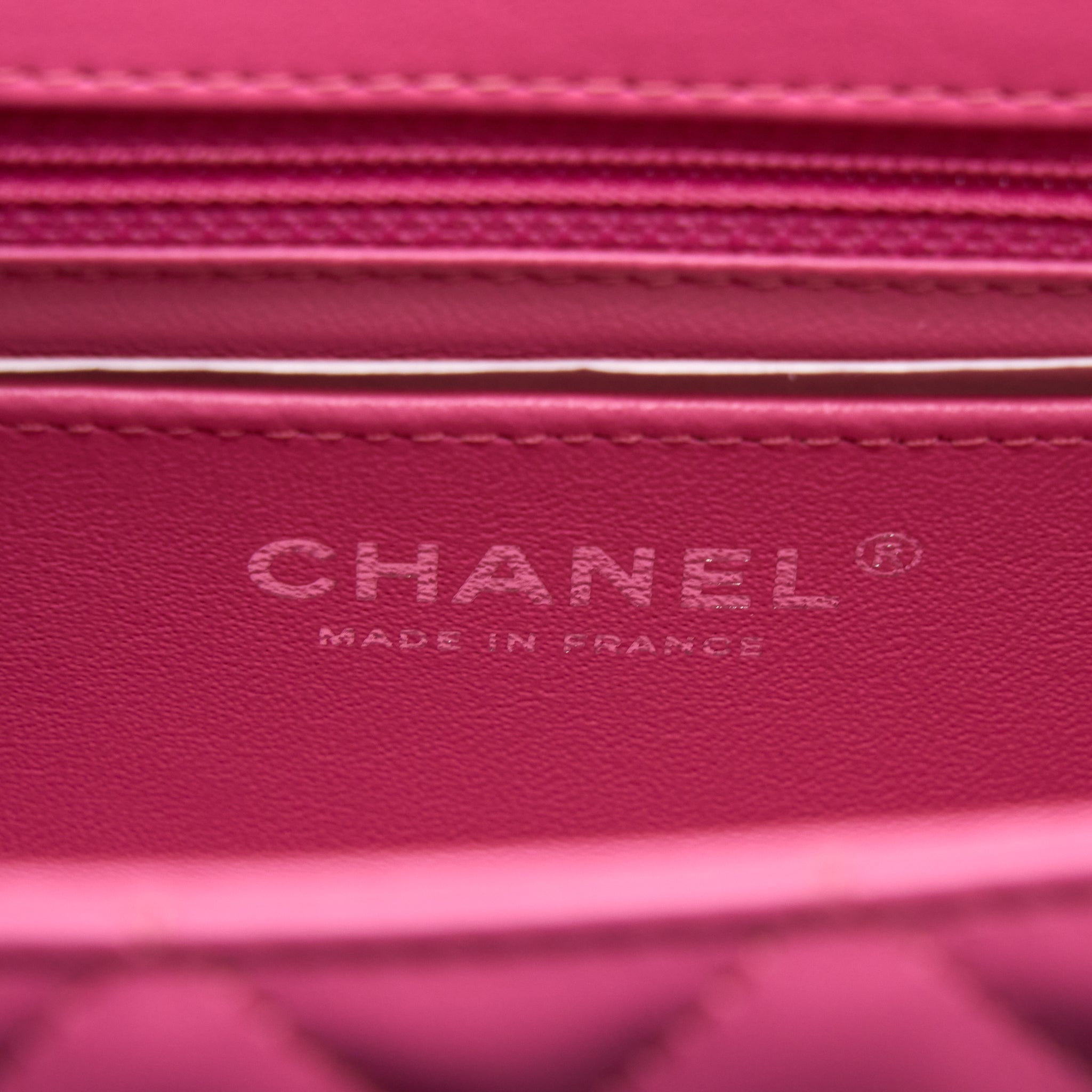 Chanel Classic Mini Rectangular Flap Bag Lambskin Pink
