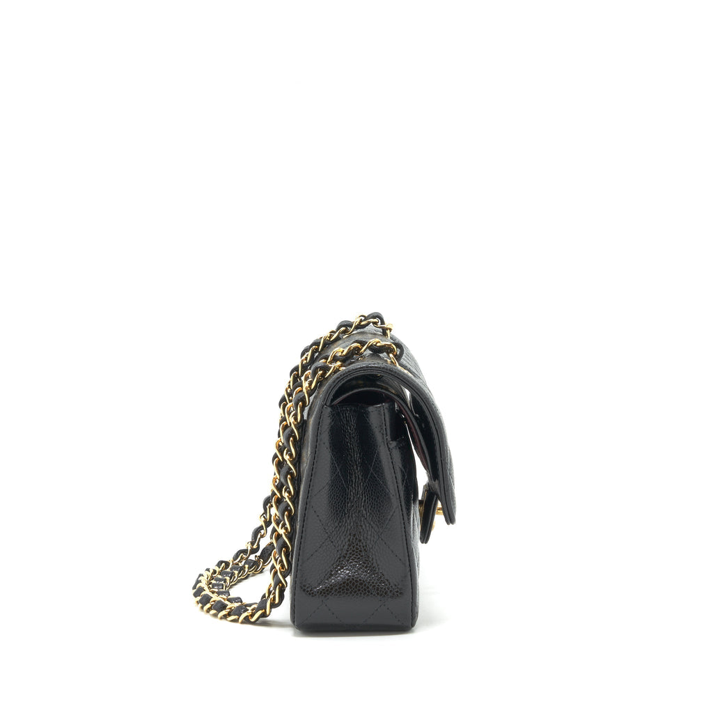 Chanel Small classic double Flap bag Caviar black