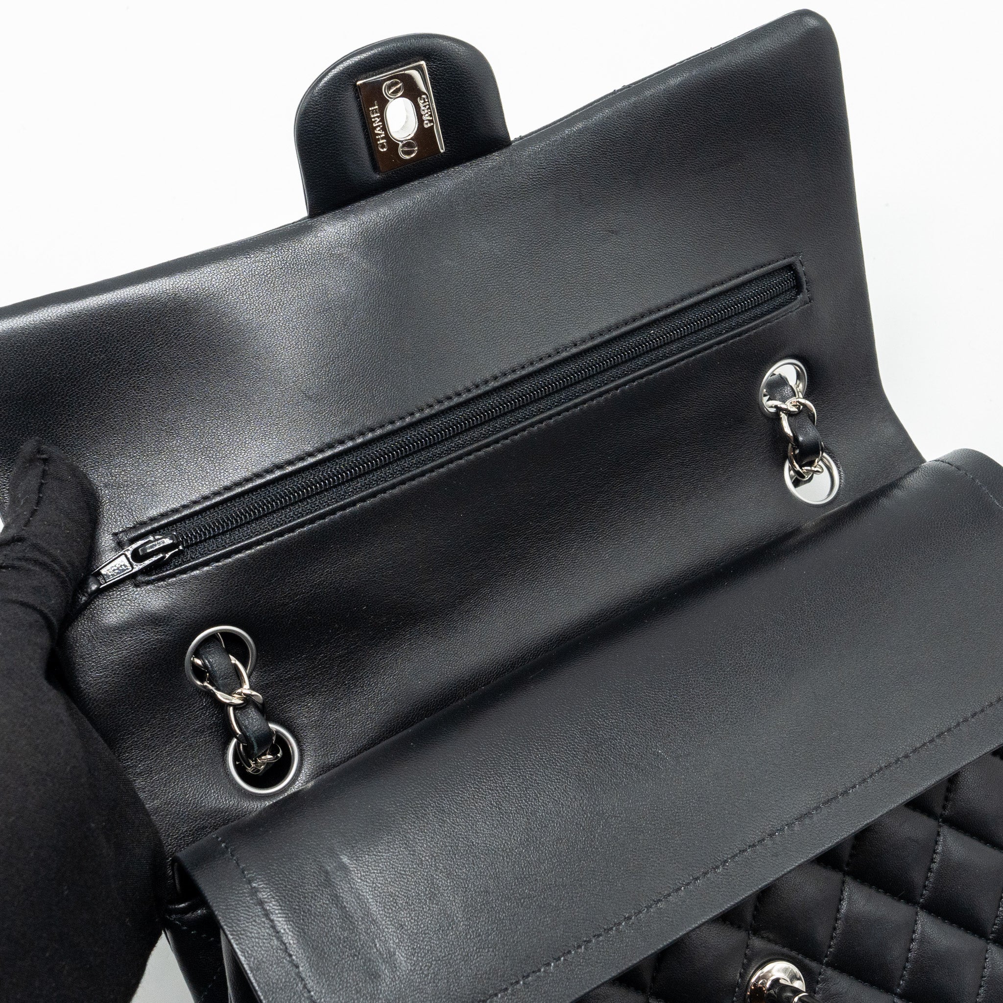 Chanel Medium Classic Double Flap Bag Lambskin Black