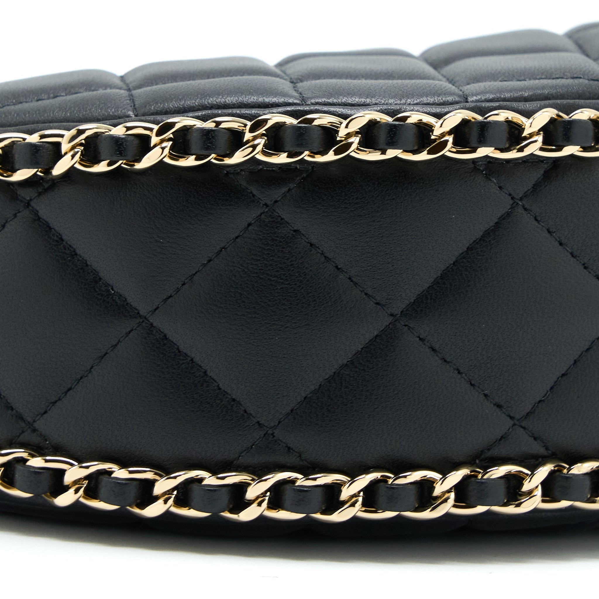 Chanel Small Moon Hobo Bag Lambskin Black L (Microchip)