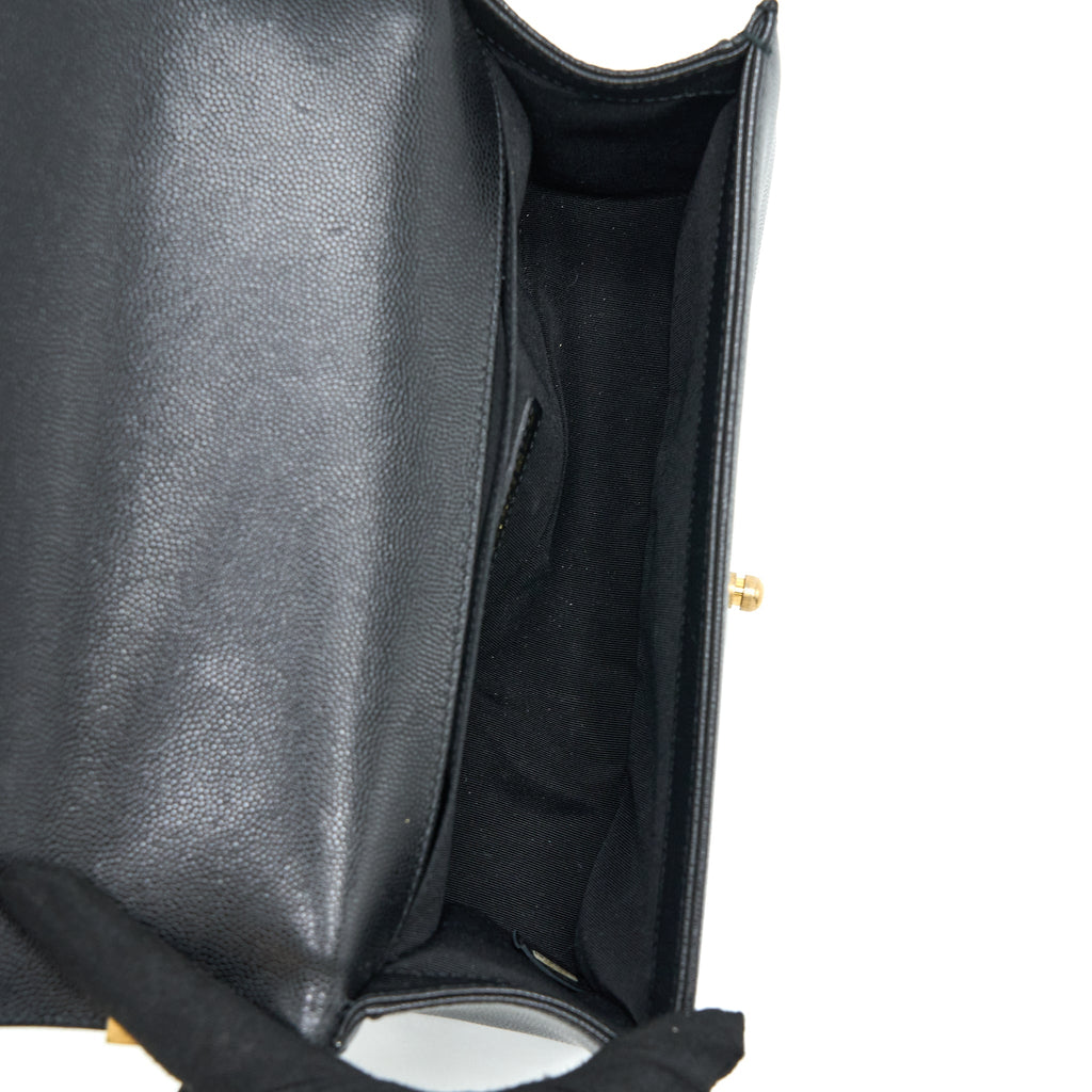 Chanel Medium Boy Bag Caviar Black Brushed