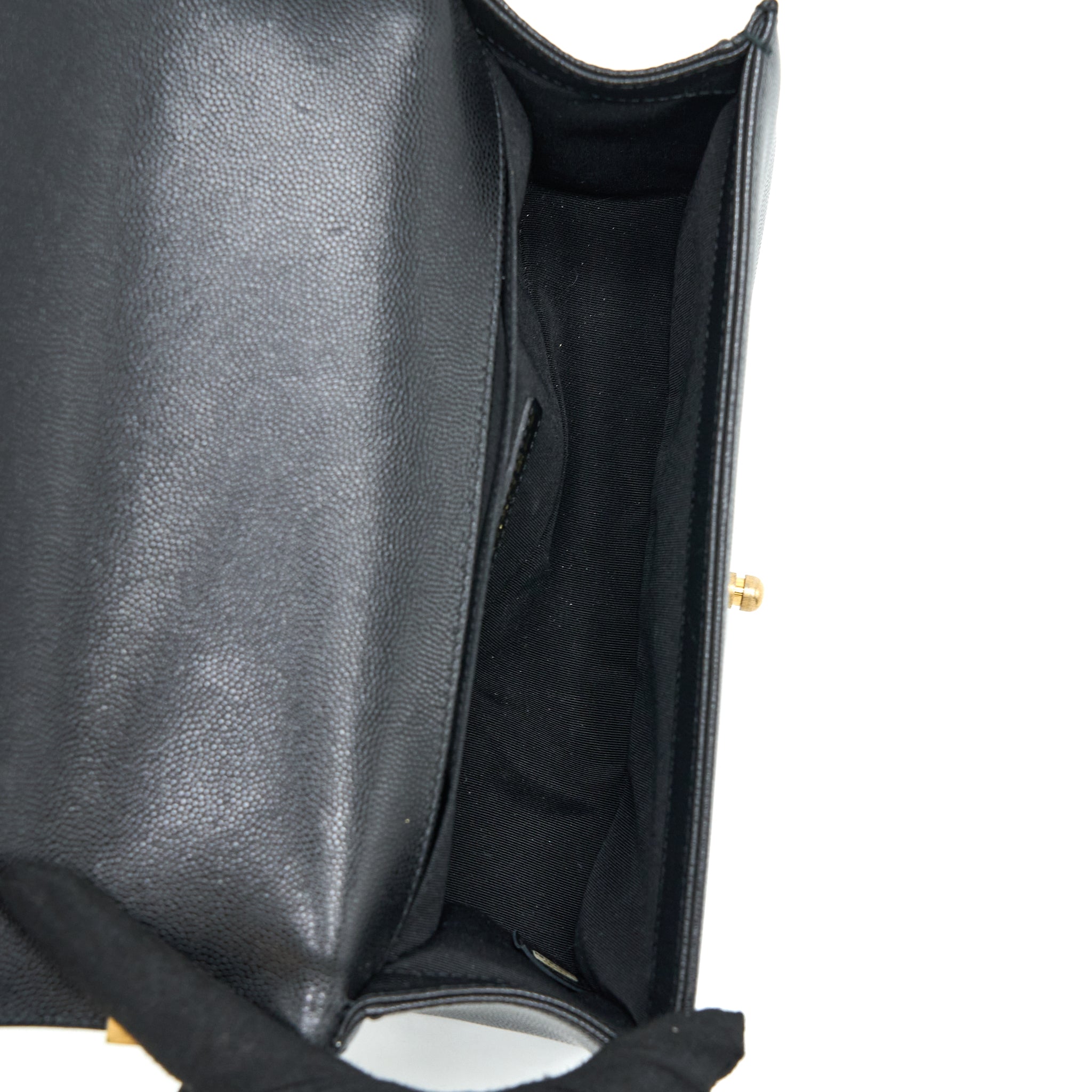 Chanel Medium Boy Bag Caviar Black Brushed