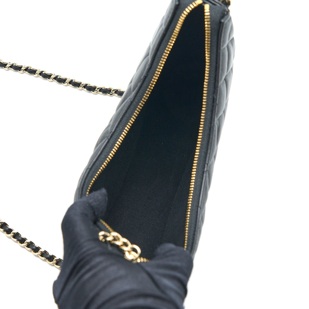 Chanel Small Moon Hobo Bag Lambskin Black L (Microchip)