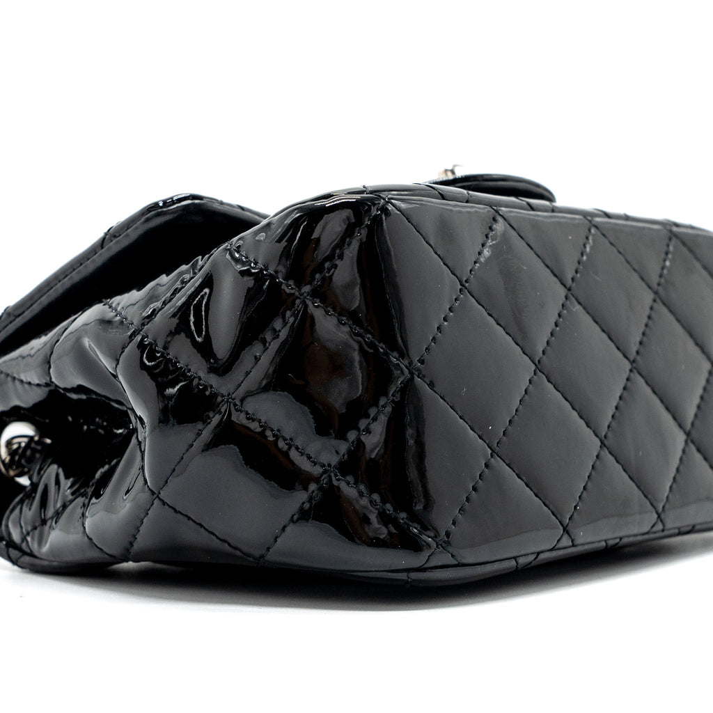 Chanel Classic Mini Square Flap Bag Patent Black