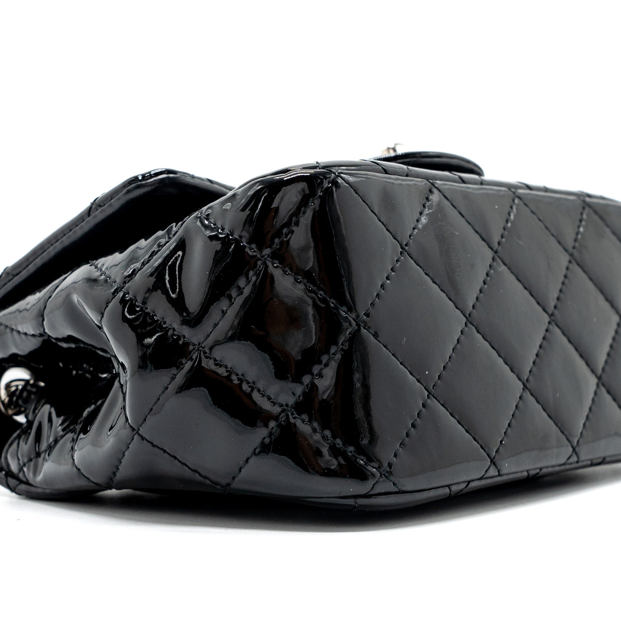 Chanel Classic Mini Square Flap Bag Patent Black