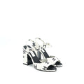 Chanel Size 37 CC Logo Leather Sandal Black/White